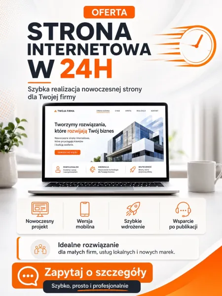 Oferta wykonania strony internetowej w 24h